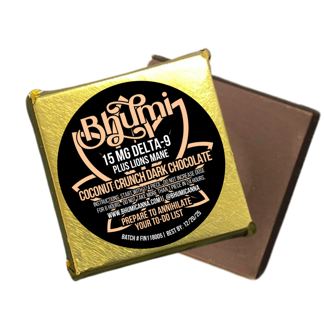 Coconut Quinoa Crunch Chocolate (Delta-9 + Lion’s Mane)