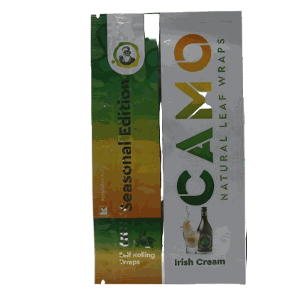 Seasonal Edition Irish Cream Camo natural leaf wraps packaging.