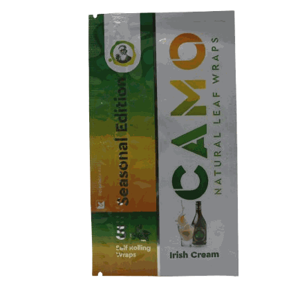 Seasonal Edition Irish Cream Camo natural leaf wraps packaging.